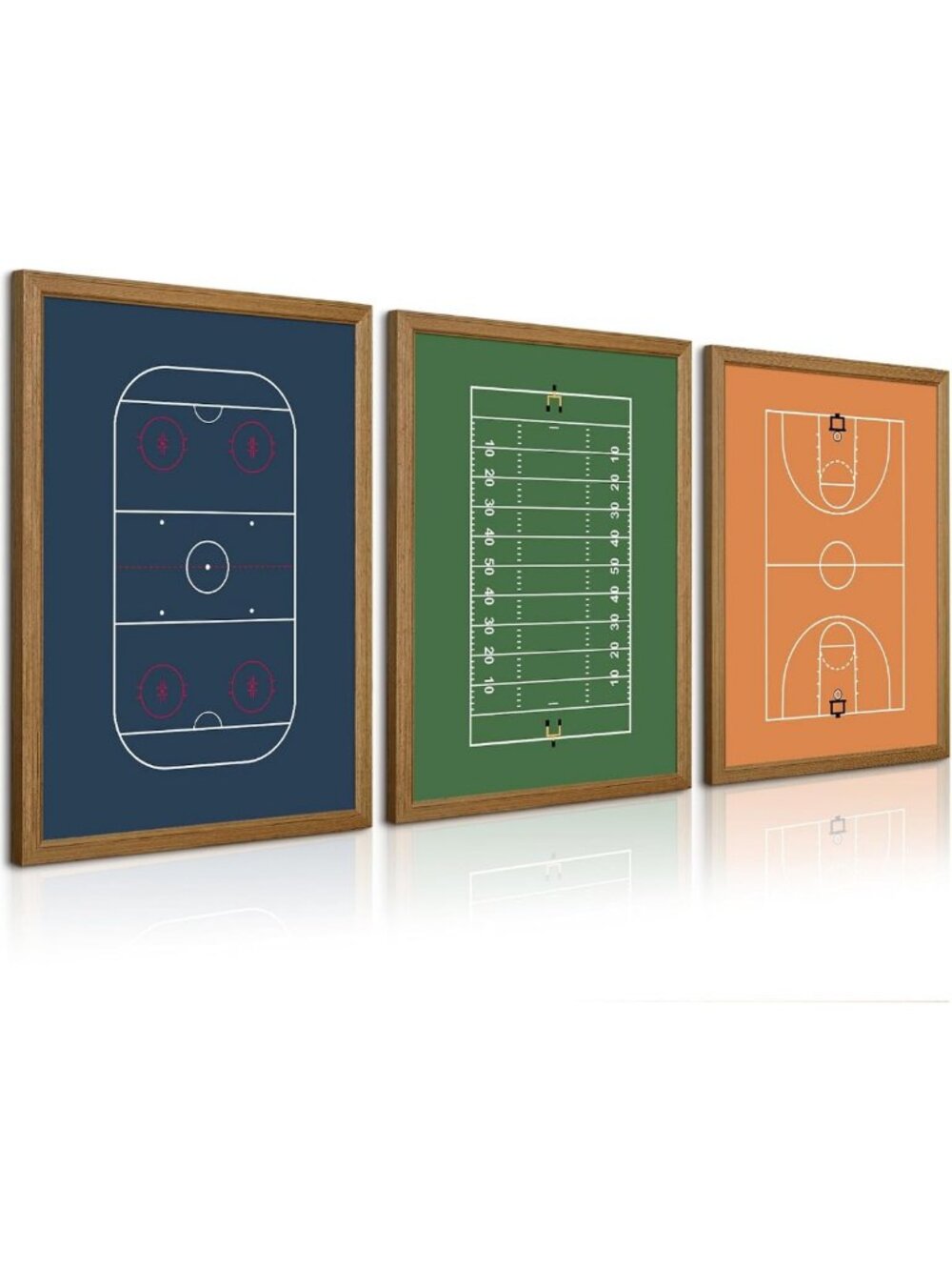 Boys Sports Wall Art Decor | Kids Canvas Art for Nursery & Bedroom | Basketball